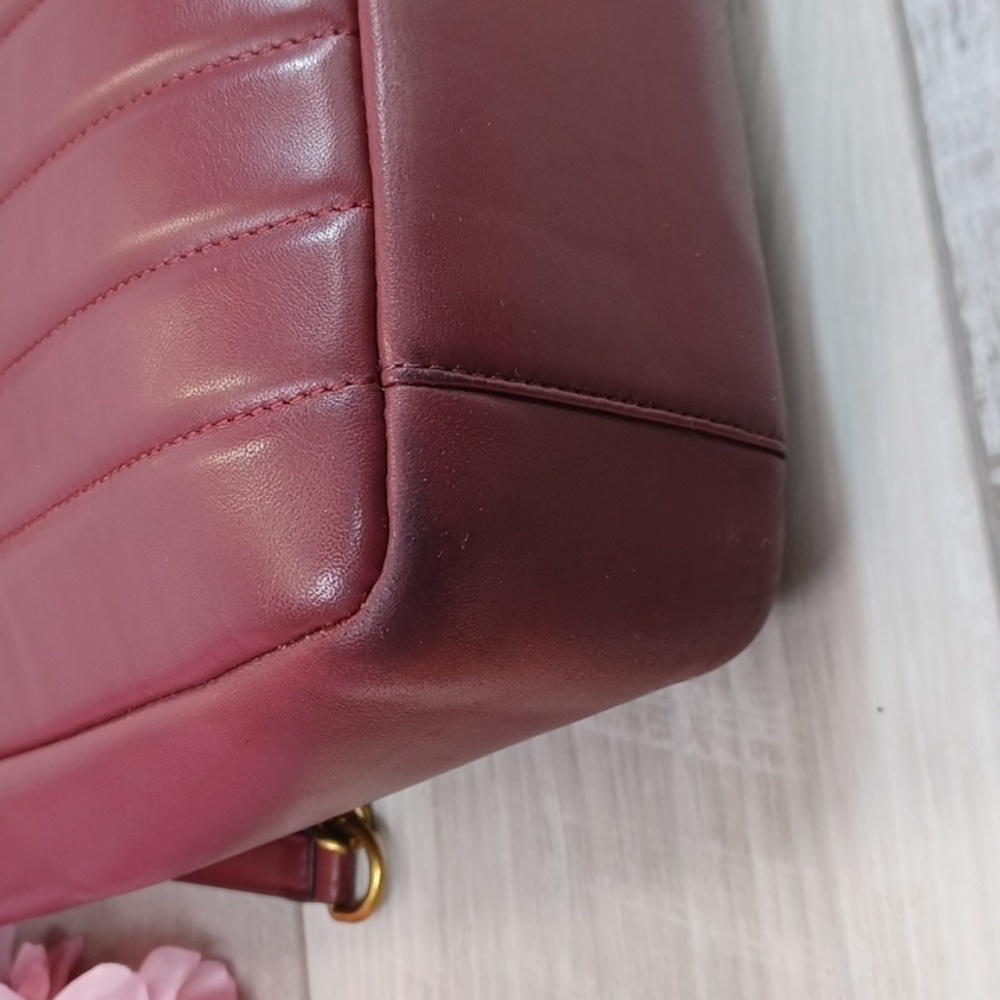 Henri Bendel 712 Zip Tote Laptop Bag  Burgundy - Picture 10 of 17